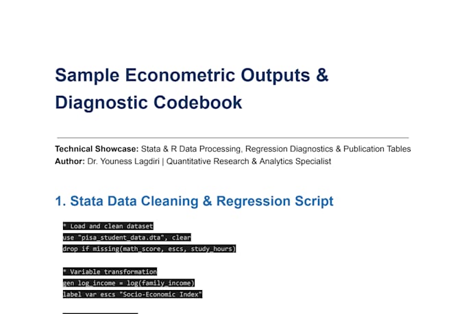 do professional statistical modeling and econometric analysis in stata and r